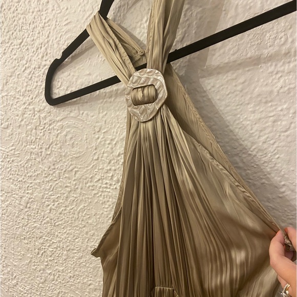 Zara Satin Effect Halter Jumpsuit - Picture 2 of 5